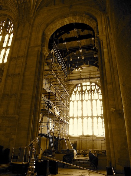 Vaulting repairs Sherborne Abbey.