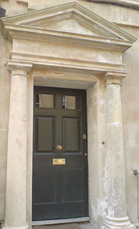 bath stone doorway after cleaning